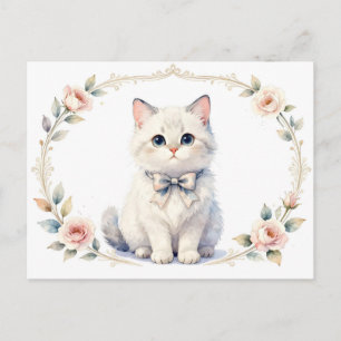 schattige poes kat ansichtkaart briefkaart