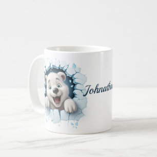 Schattige Polar Beer 3D Kerstmis Koffiemok