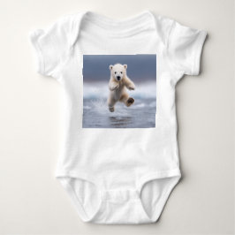 Schattige Polar Beer Cub Baby Bodysuit