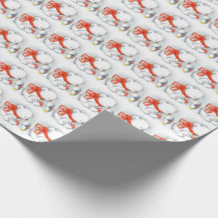 Schattige Polar Beer en Baby Chick Cadeaupapier