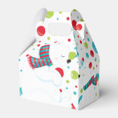 Schattige polar beer familie winter vrolijk kerstf bedankdoosjes (Achterkant)