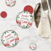 Schattige Polar Beer Kerst 1e verjaardag Confetti