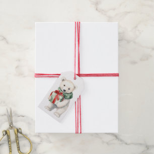 Schattige Polar Beer met Cadeau Dierlijke Waterver Cadeaulabel