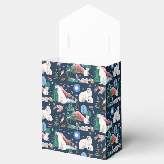 Schattige Polar Beer Winter Baby shower Bedankdoosjes (Geopend)