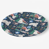 Schattige Polar Beer Winter Baby shower Papieren Bordje (Gekanteld)