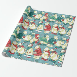 Schattige polarBeren Cadeaupapier