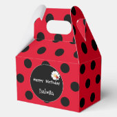 Schattige Polka dot Ladybug Daisy Flower Verjaarda Bedankdoosjes (Voorkant)