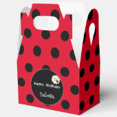 Schattige Polka dot Ladybug Daisy Flower Verjaarda Bedankdoosjes (Open)