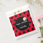 Schattige Polka dot Ladybug Daisy Flower Verjaarda Bedankzakje (Gezegeld)