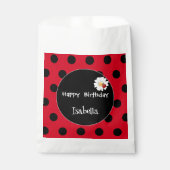 Schattige Polka dot Ladybug Daisy Flower Verjaarda Bedankzakje (Voorkant)