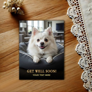 Schattige Pomeranian Beterschap Briefkaart