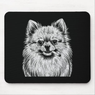 Schattige Pomeranian Rokkende Meme Hond Muismat