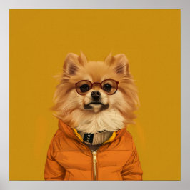 Schattige Pommerse print