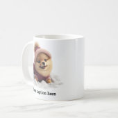 Schattige Pommerse winterspeeltijd Koffiemok (Voorkant links)