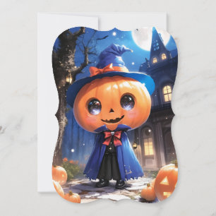 Schattige pompoen Jackolantern Halloween Baby show Kaart