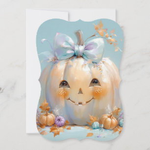 Schattige pompoen Jackolantern Halloween Baby show Kaart