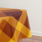 Schattige pompoen Sinaasappel geruite grote tafelk Tafelkleed (Voorbeeld)