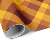 Schattige pompoen Sinaasappel geruite inpakpapier (Rol Hoek)