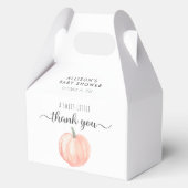Schattige pompoen Waterverf Baby shower dank u Bedankdoosjes (Voorkant)