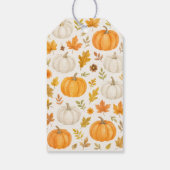 Schattige pompoenpatroon | Thanksgiving Cadeaulabel (Achterkant)