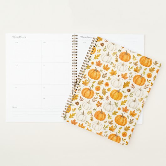 Schattige pompoenpatroon | Thanksgiving Planner (Display)