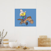 schattige pony-cartoon poster (Keuken)