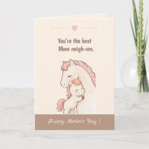 Schattige Pony Puns Beste Moeder Moederdag Kaart