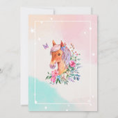 Schattige Pony Verjaardag Kaart (Achterkant)