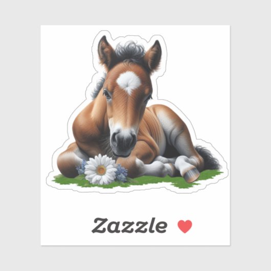 Schattige Pony veulen Sticker (Vel)
