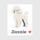 Schattige Poodle Sticker (Vel)