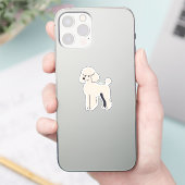 Schattige Poodle Sticker (Telefoon)