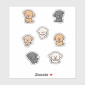 schattige pooiers sticker (Vel)