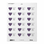 Schattige Poolse volksverhalen Hart Wycinanki-labe Etiket (Full Sheet)
