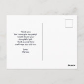 Schattige Poolvos op Sneeuw Dank Je Briefkaart (Achterkant)