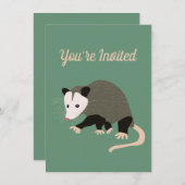 Schattige Possum Illustratie Custom Verjaardagsfee Kaart (Voorkant / Achterkant)