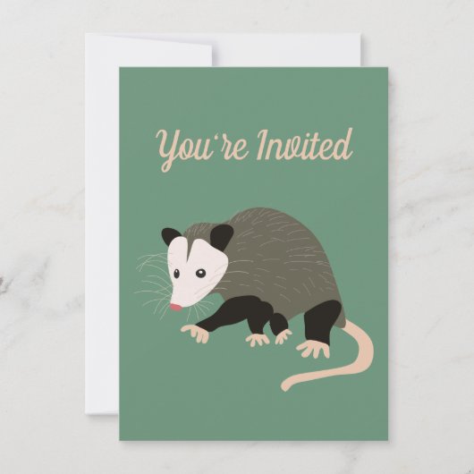 Schattige Possum Illustratie Custom Verjaardagsfee Kaart (Voorkant)