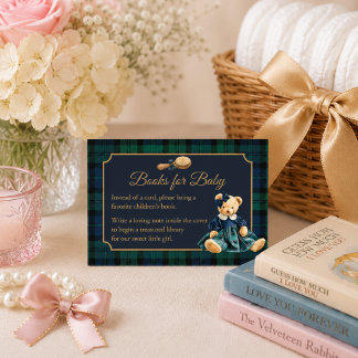 Schattige Preppy Teddydbeer Meisjesboeken voor Bab Informatiekaartje