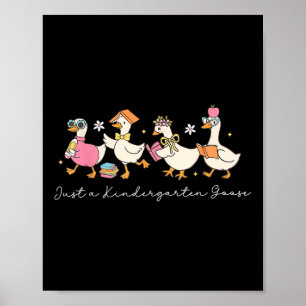 Schattige Preppy Terug Naar School Ganzen Gewoon E Poster
