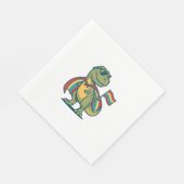 Schattige Pride Dinosaur Vector T-shirt Ontwerp_1 Servet (Hoek)