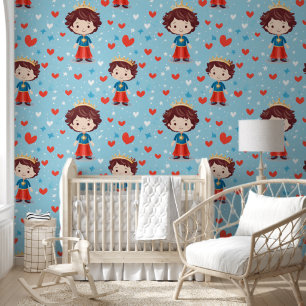 Schattige Prince Pattern Behang