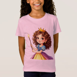 Schattige prinses met toverstaf t-shirt