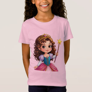 Schattige prinses met toverstaf t-shirt