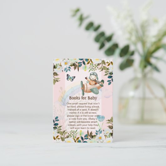 Schattige proefversie van het Baby-gedicht QR-code Informatiekaartje (Staand voorkant)