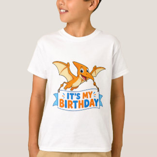 Schattige Pterodactylus Het is mijn verjaardag Kin T-shirt