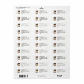 Schattige Pug Etiket (Full Sheet)