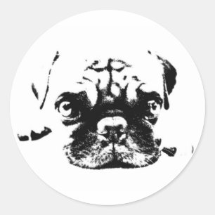 Schattige Pug Hipster Sticker