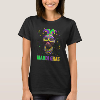 Schattige Pug Hond Liefhebber Mardi Gras Carnaval T-shirt