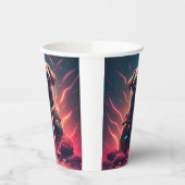 Schattige pug in Futuristic Robot Costume Papieren Bekers (Links)