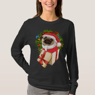 Schattige Pug Lovers Santa Christmas T-shirt
