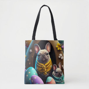 Schattige Pug met Paaseieren Een Feestelijk en Sch Draagtas